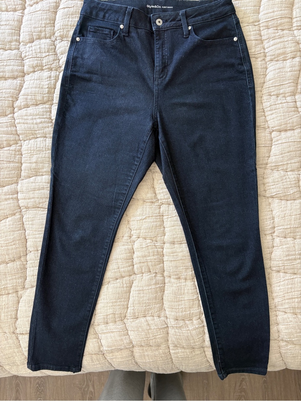 Style & Co. Women's Skinny Jeans — Dark Blue Denim Size 10 Short